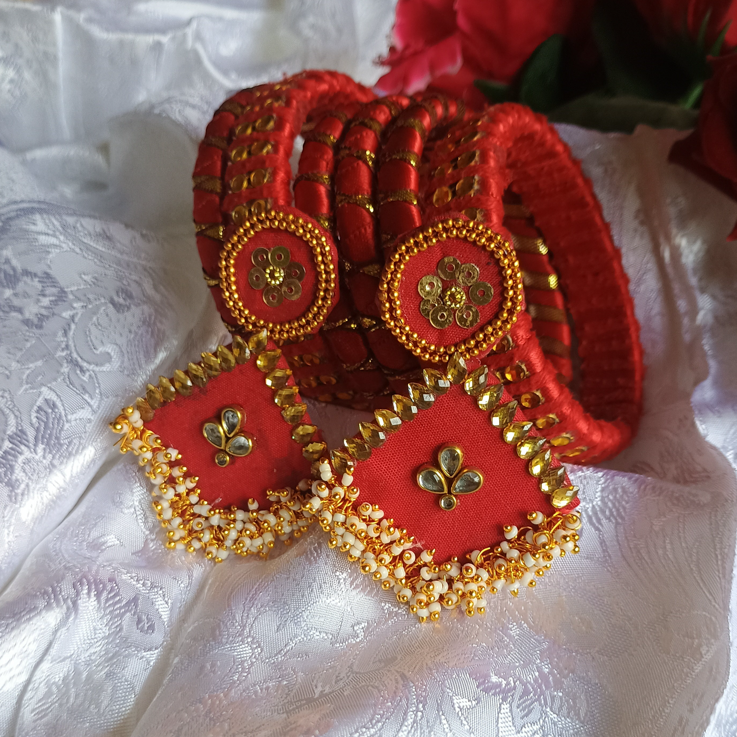 Bangle set and earring