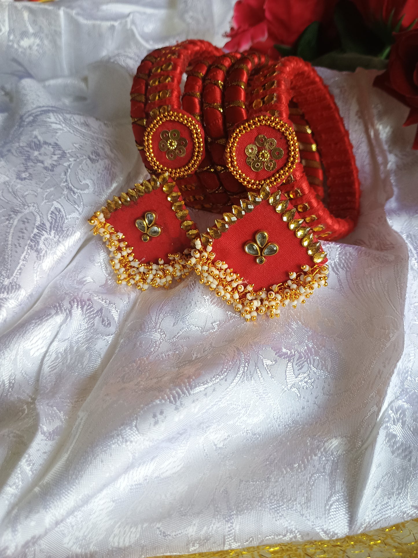 Bangle set and earring