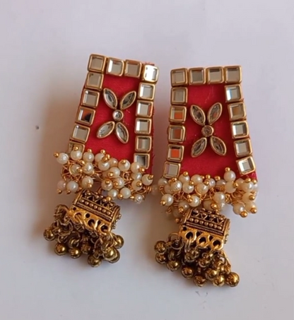 Beautiful handcrafted kundan earrings